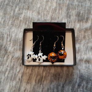 2 prs Halloween themed dangle earrings